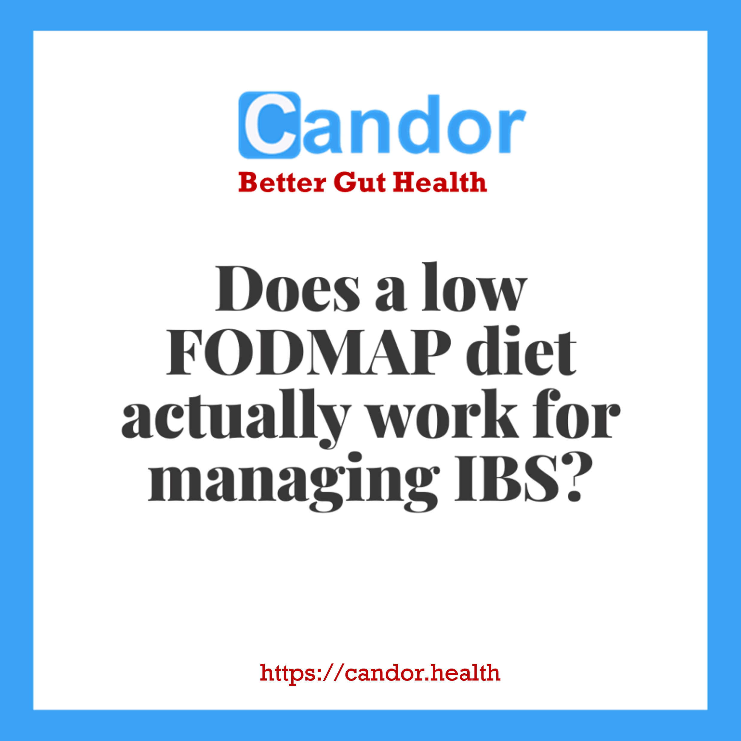 does low fodmap work for ibs