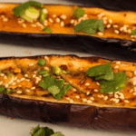 Miso glazed eggplant