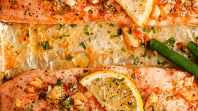 baked lemon garlic salmon