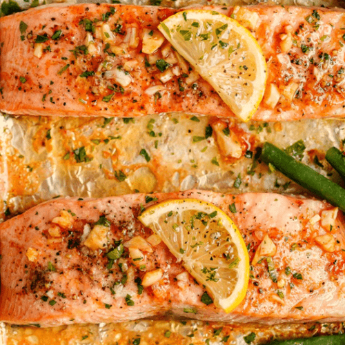 Baked lemon garlic salmon - Candor