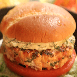 salmon burger