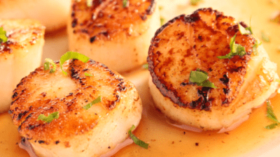 scallops in olive oil