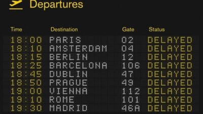 Picture of airport delays for Candor ranked list
