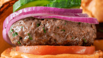 harissa lamb burger